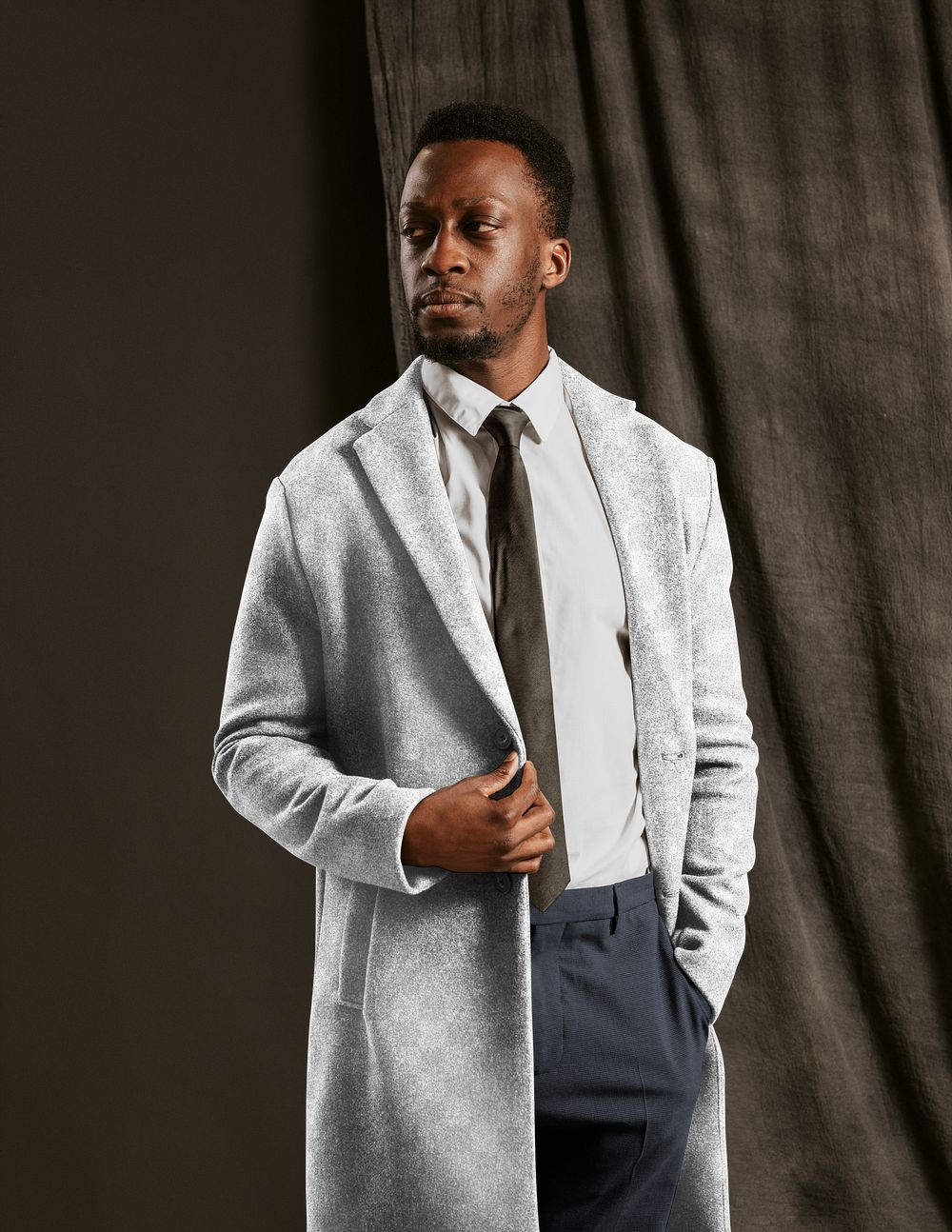 Men's coat png transparent mockup, businessman apparel