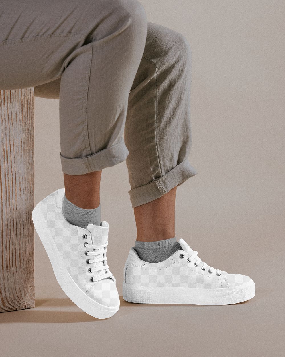 Sneakers png transparent mockup, casual style