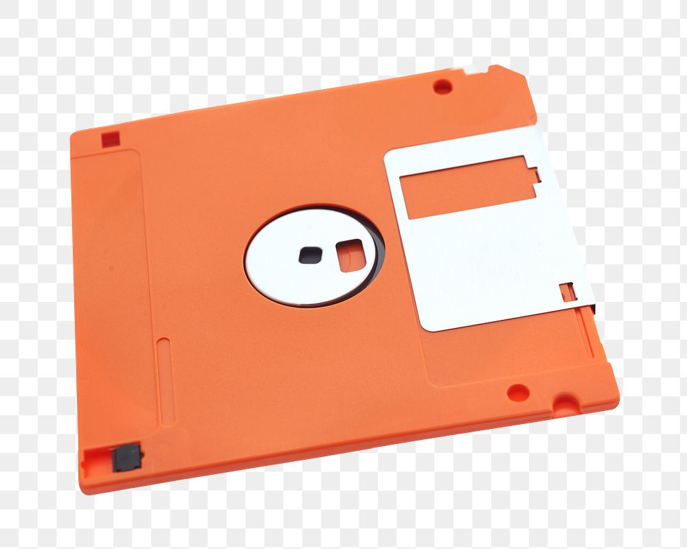 Floppy disk png sticker, transparent background