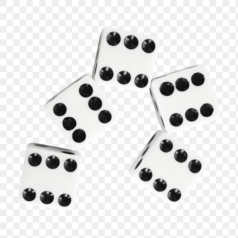 White dice png sticker, transparent background