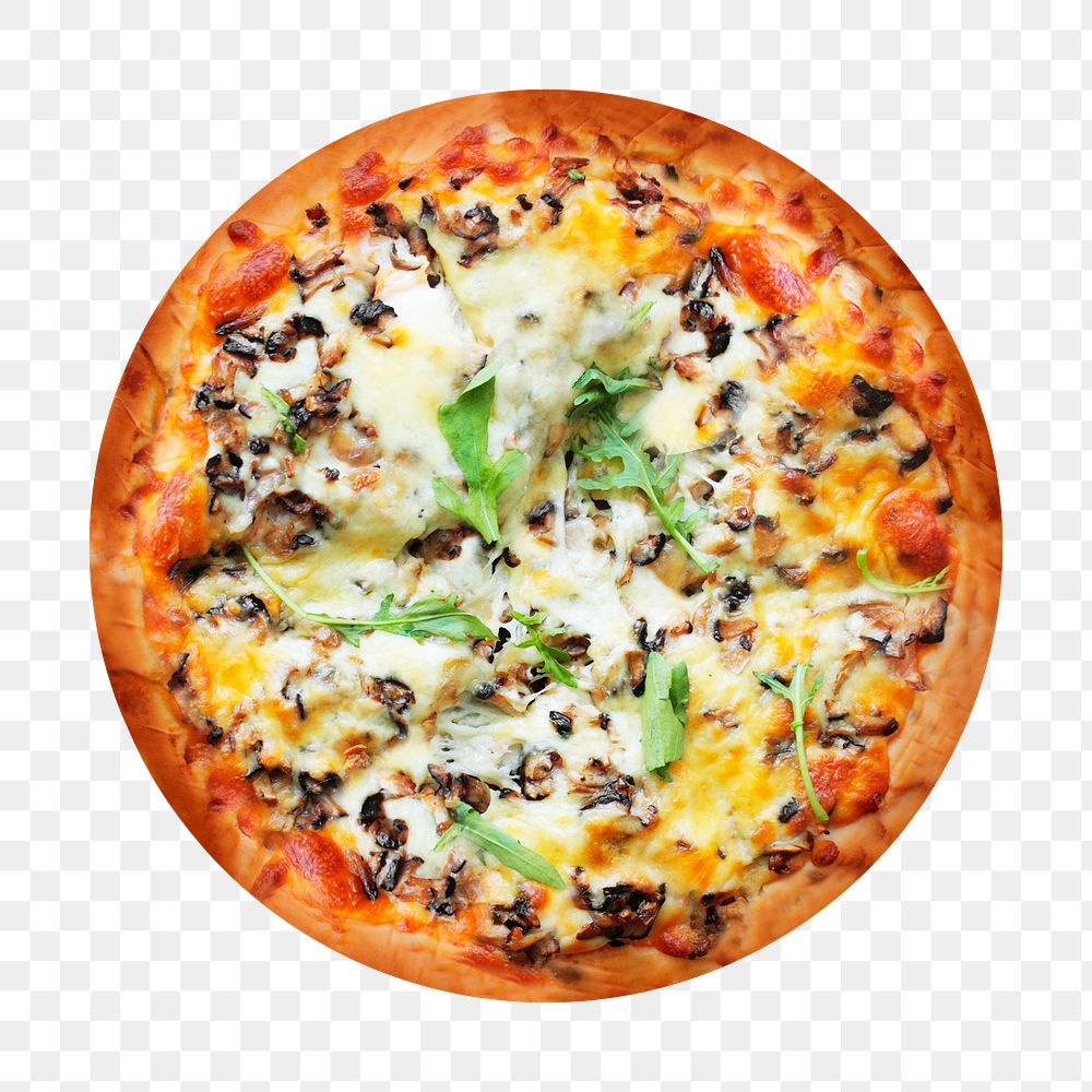 Vegetarian pizza png sticker, transparent background