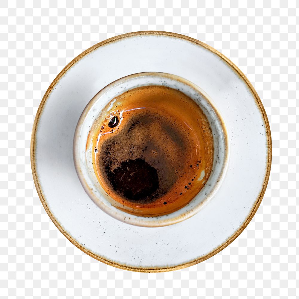 Espresso coffee cup png sticker, transparent background