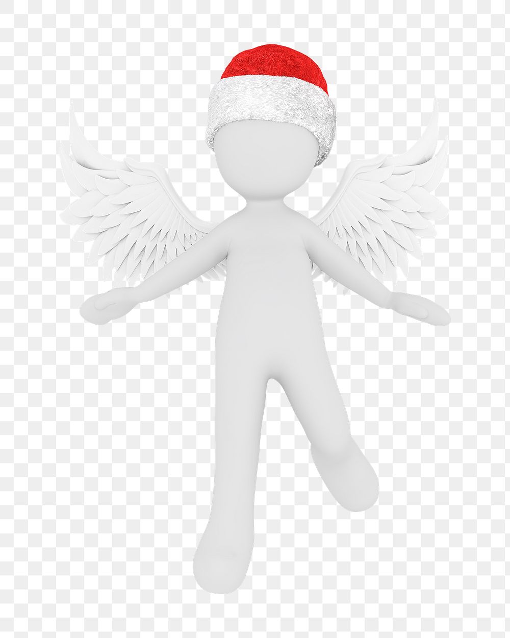3D Santa angel png sticker, transparent background