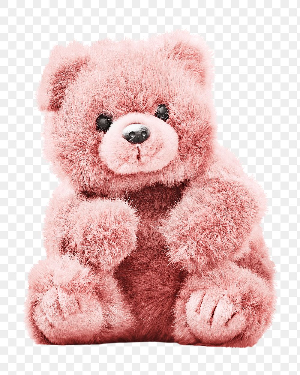 Pink teddy bear png sticker, transparent background