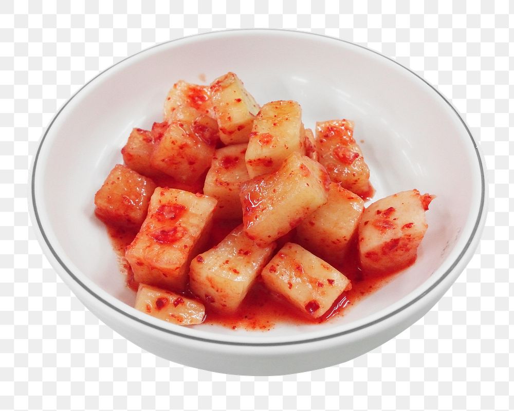 Radish kimchi png sticker, transparent background