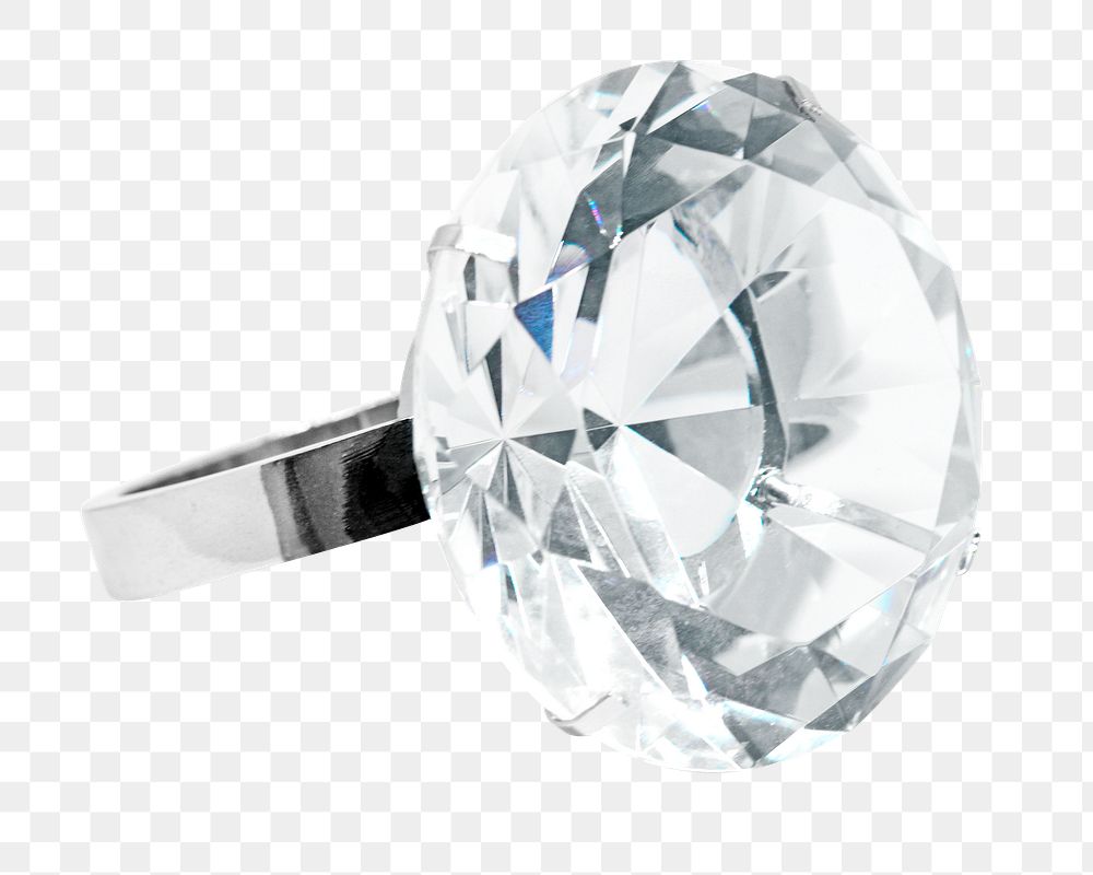 Diamond ring png sticker, transparent background