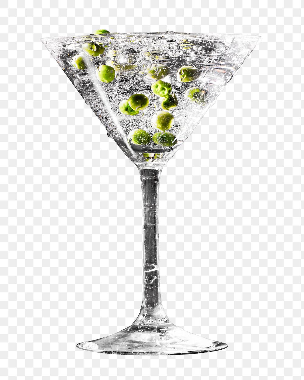 Martini cocktail png sticker, transparent background