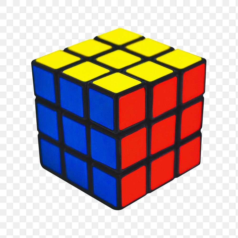 Puzzle cube png sticker, transparent background