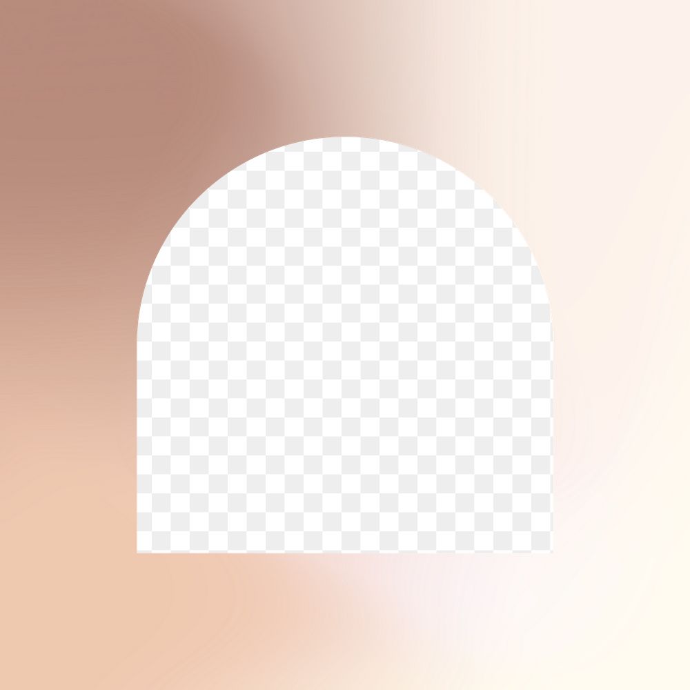 Png arch gradient frame, pastel aesthetic, transparent design