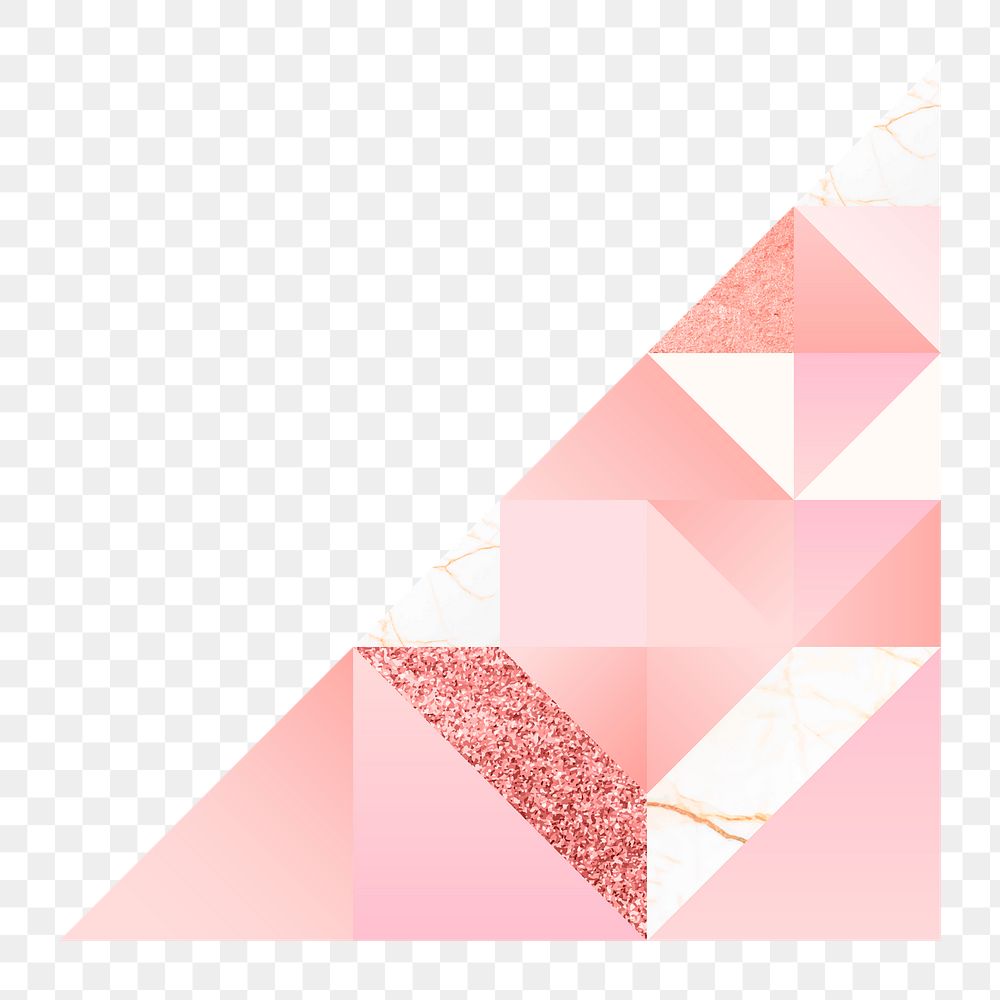 Aesthetic triangle png geometric sticker, transparent background