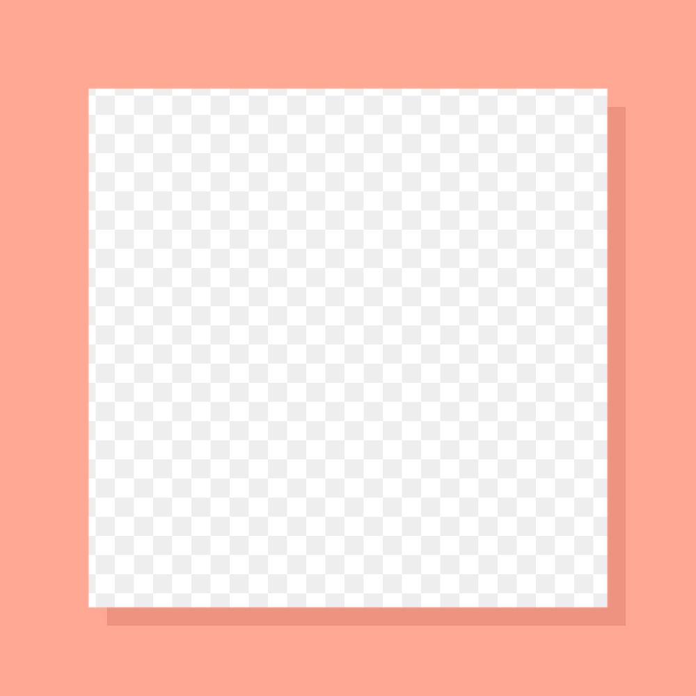 Frame png pastel red sticker, transparent background