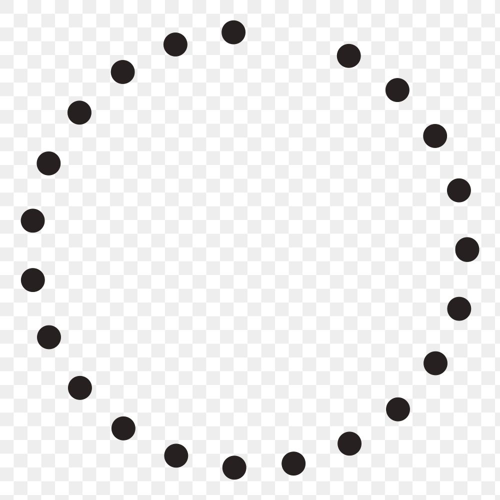 Dotted circle png sticker, transparent background