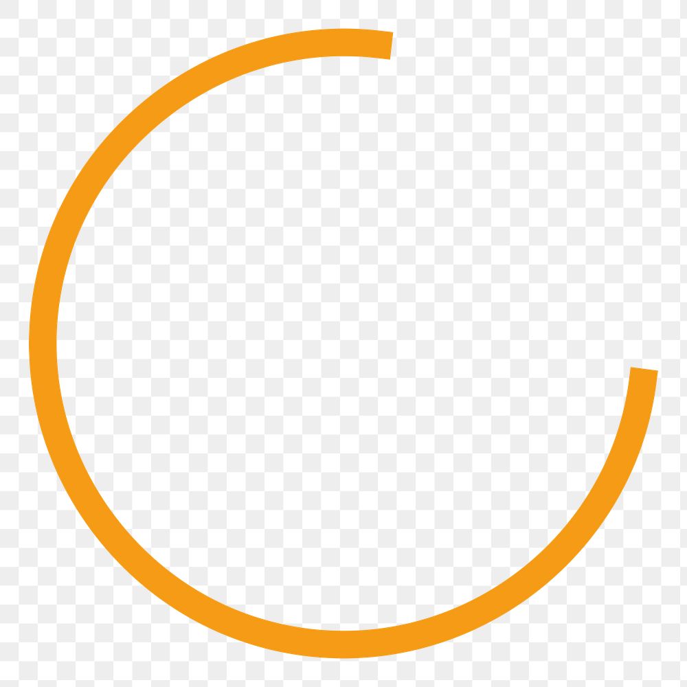 Yellow circle png sticker, transparent background