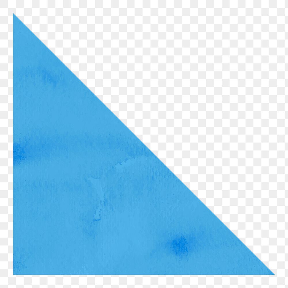 Blue triangle png border sticker, transparent background