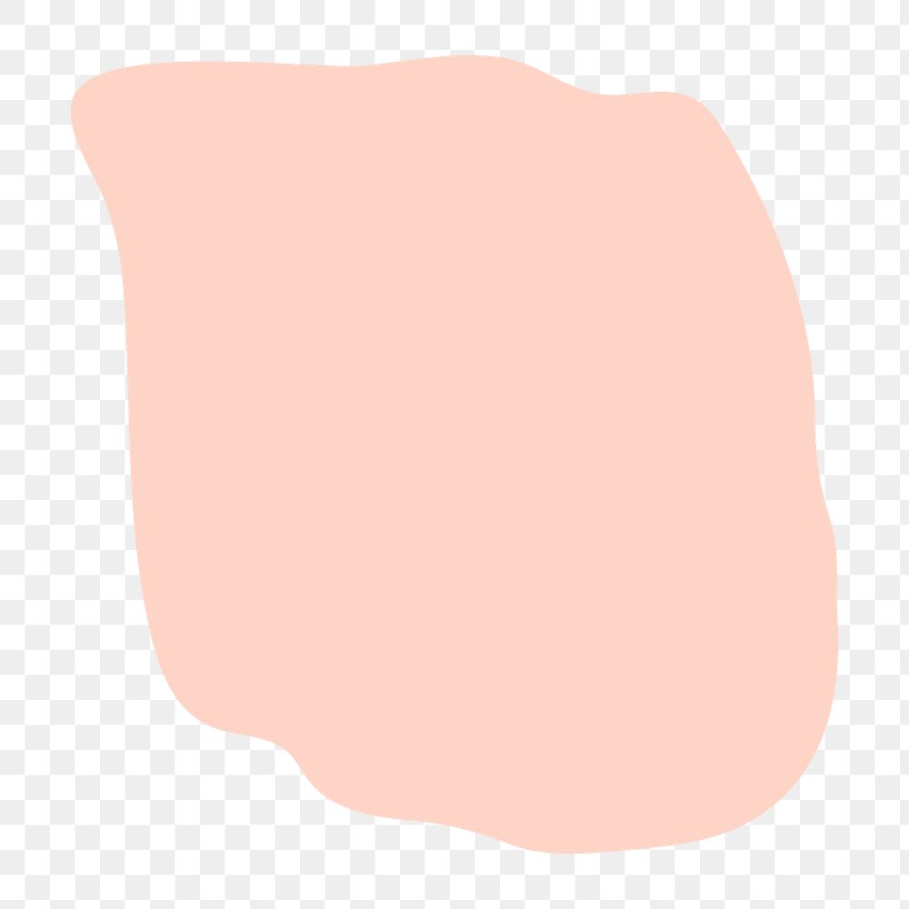 Pink organic png shape sticker, transparent background