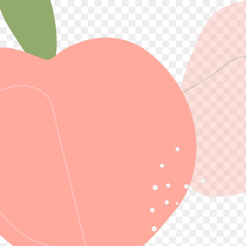 Peach memphis png overlay, transparent background 