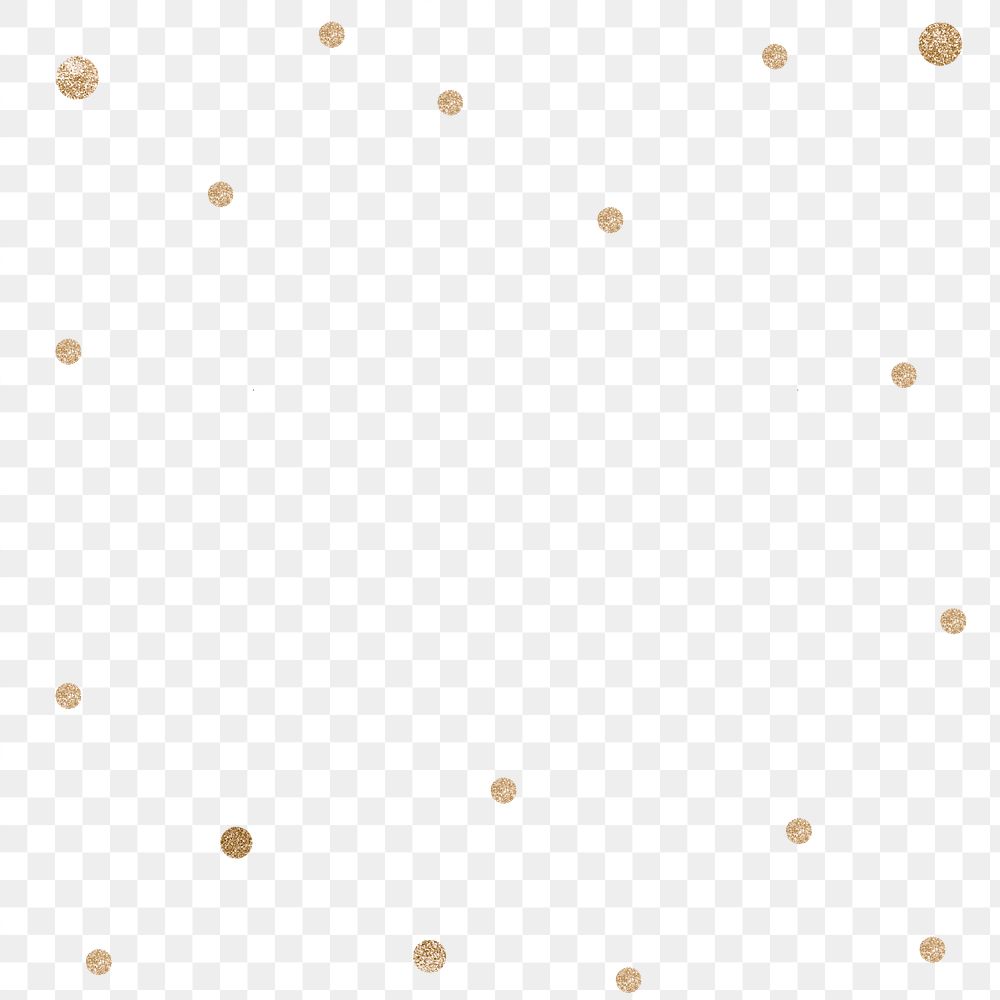 Gold dots png border frame, transparent background