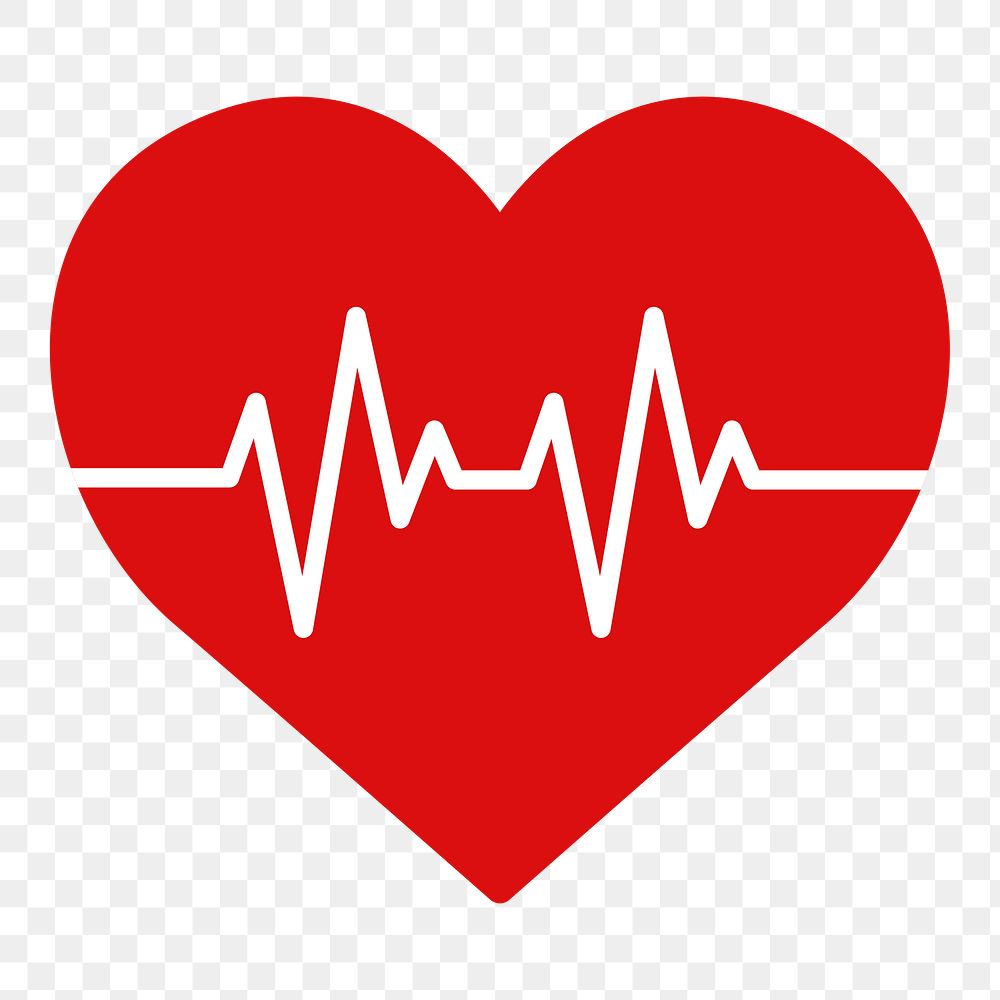 Heart rate png healthcare sticker, transparent background