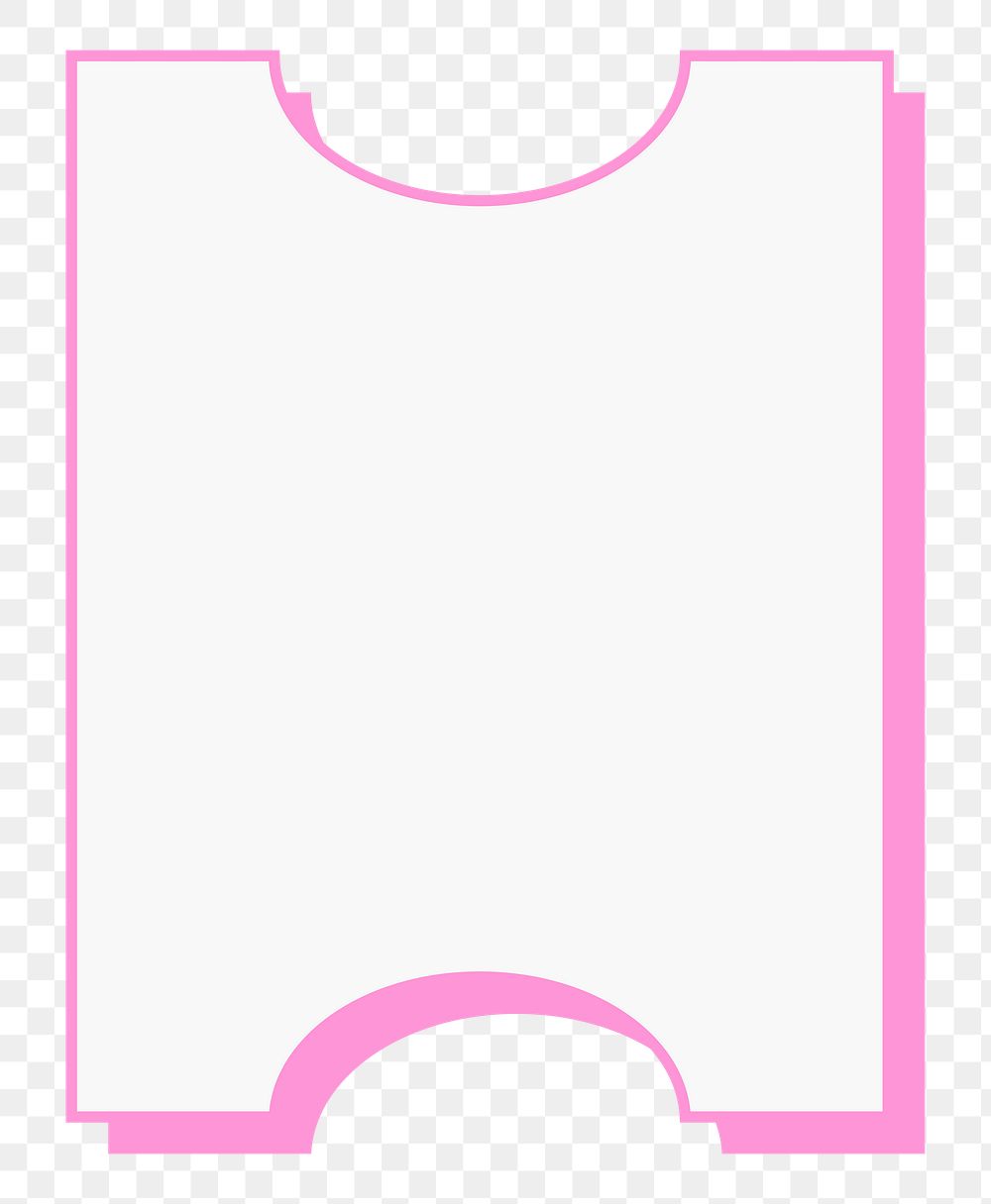 Voucher ticket png sticker, pink illustration, transparent background