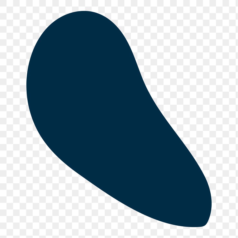PNG dark blue blob shape sticker, transparent background