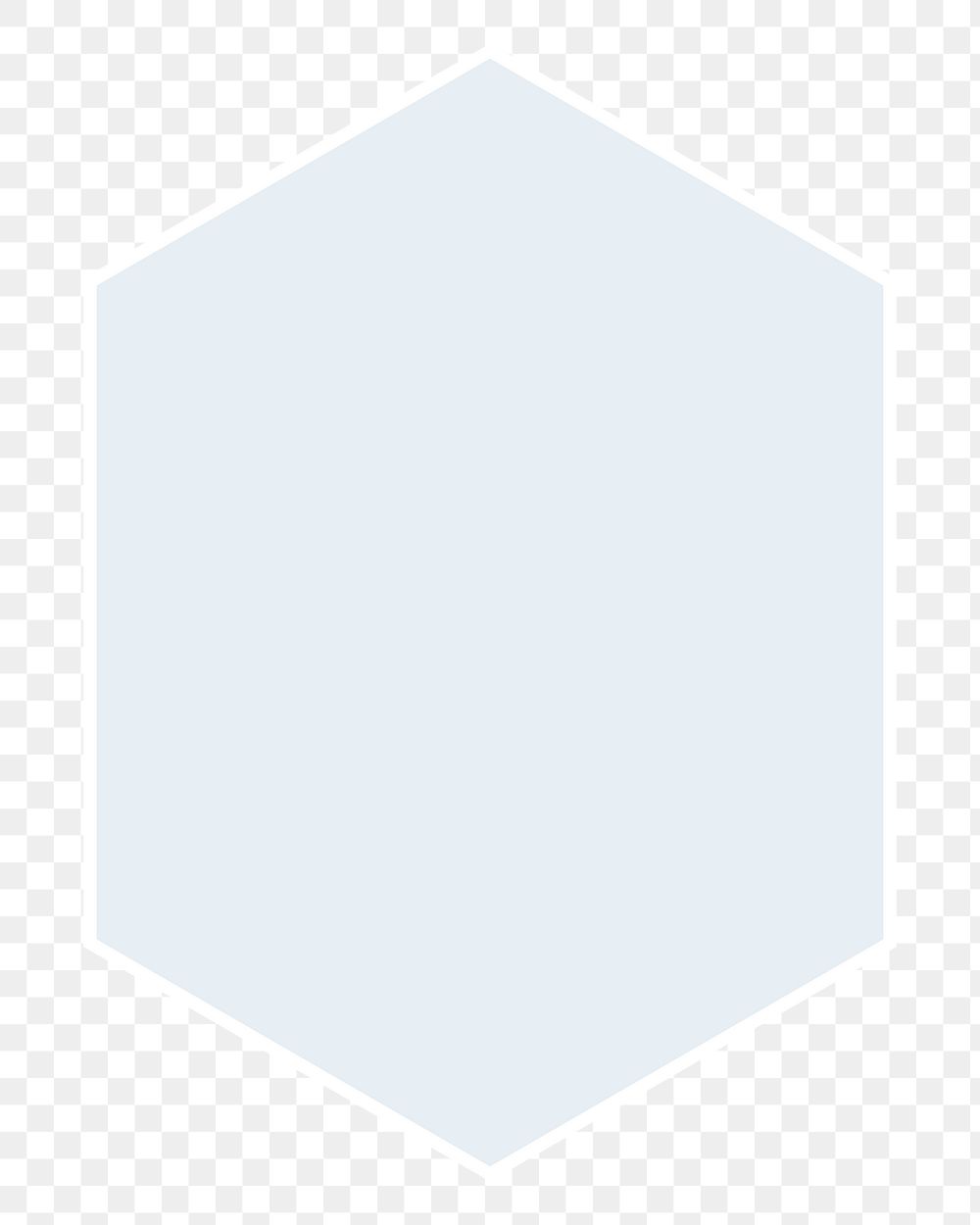 Hexagon frame png sticker, transparent background