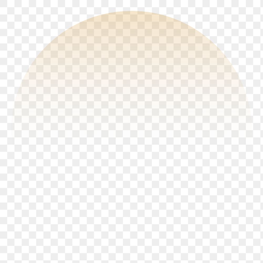Png gradient circle shape sticker, gold design, transparent background