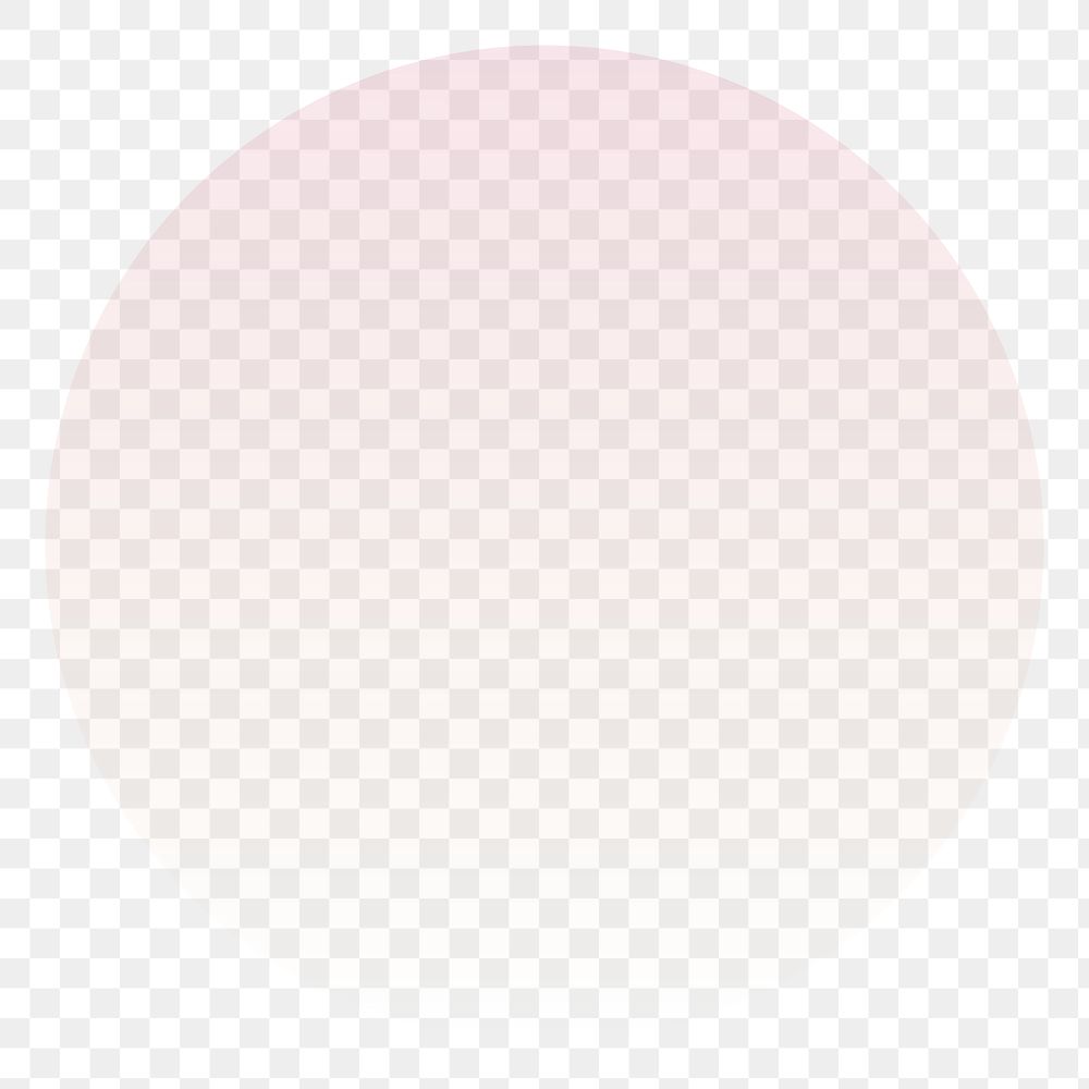 Png gradient circle shape sticker, pink design, transparent background