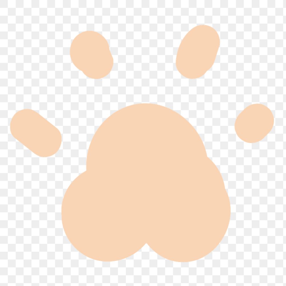 Dog paw png sticker, transparent background