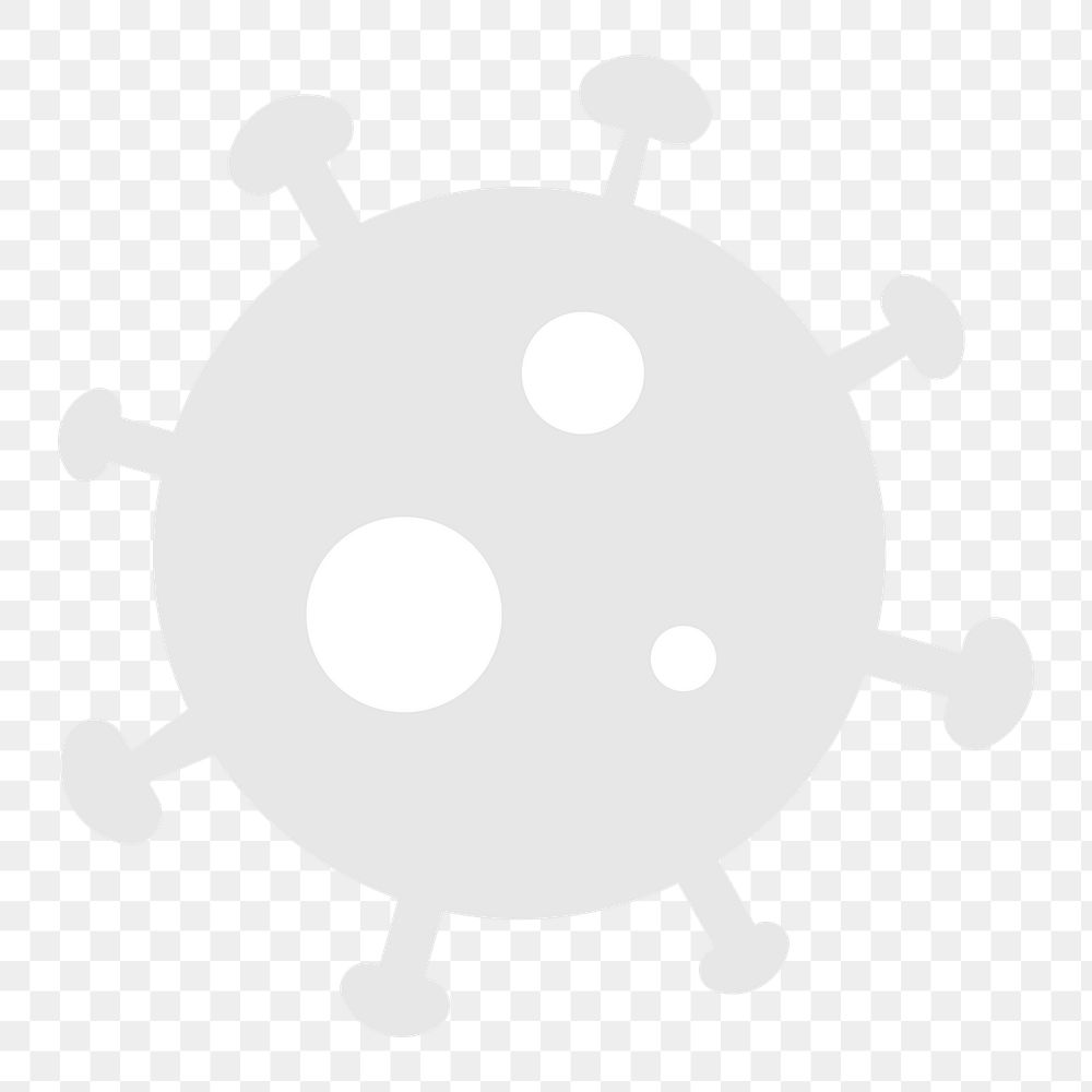 COVID-19 virus png ultrastructure, doodle graphic, transparent background