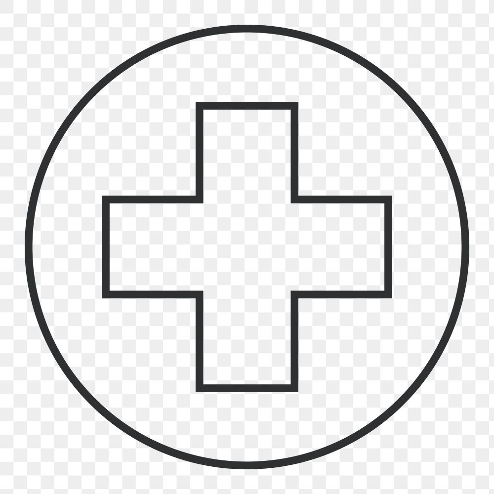 Medical cross symbol png sticker, healthcare graphic, transparent background