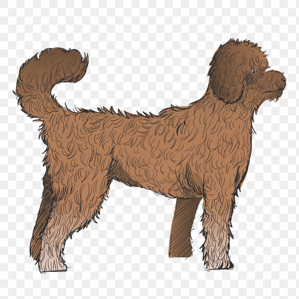 Png Brown dog  animal illustration, transparent background