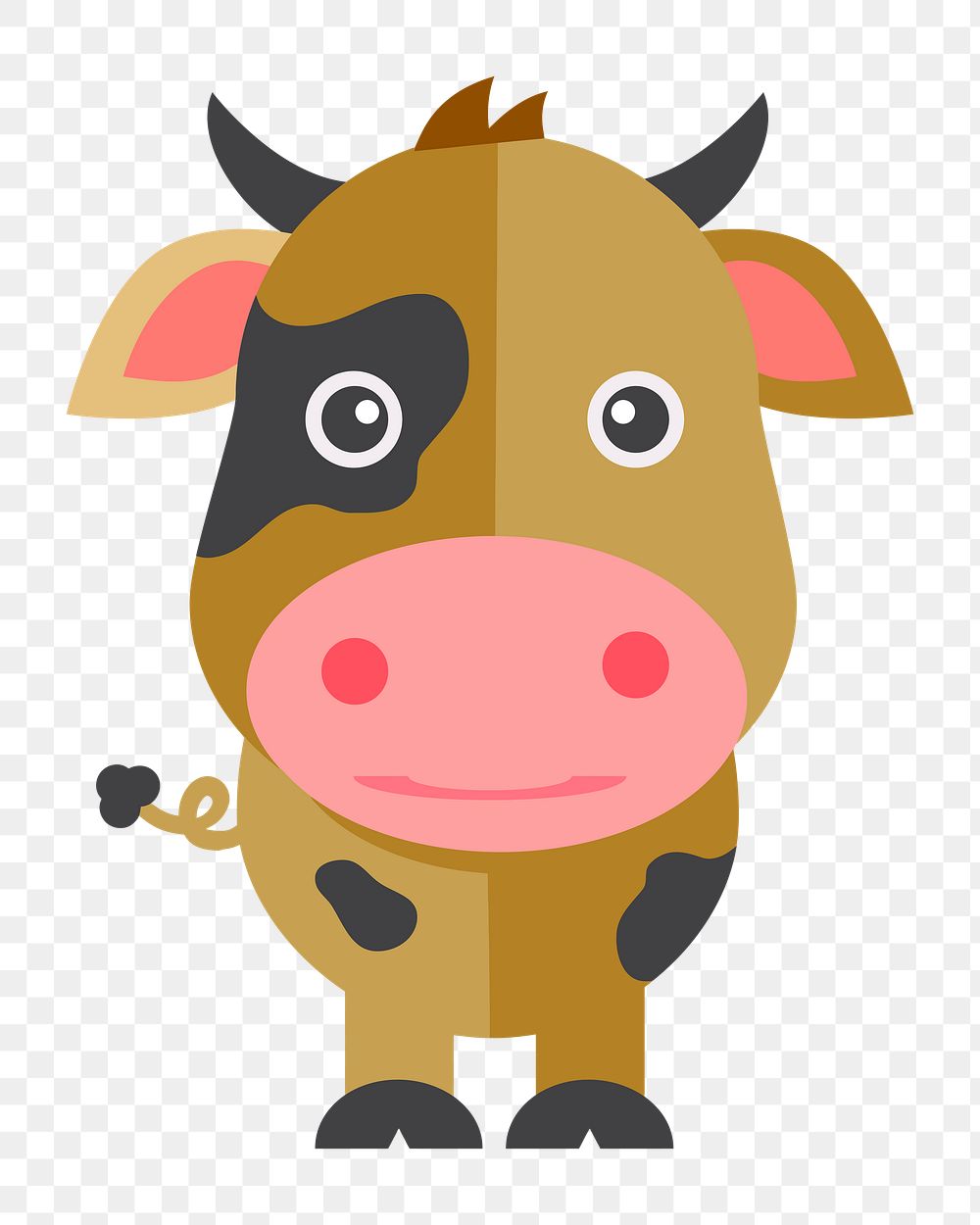 Cow png illustration, transparent background.