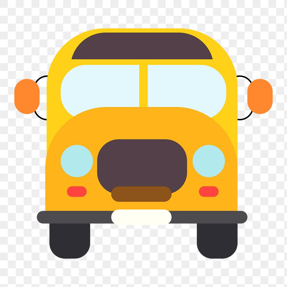 School bus png illustration, transparent background. Free public domain CC0 image.