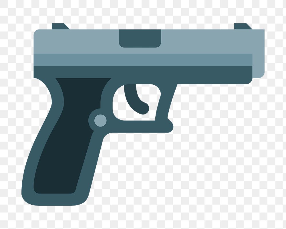 Gun  png clipart illustration, transparent background. Free public domain CC0 image.