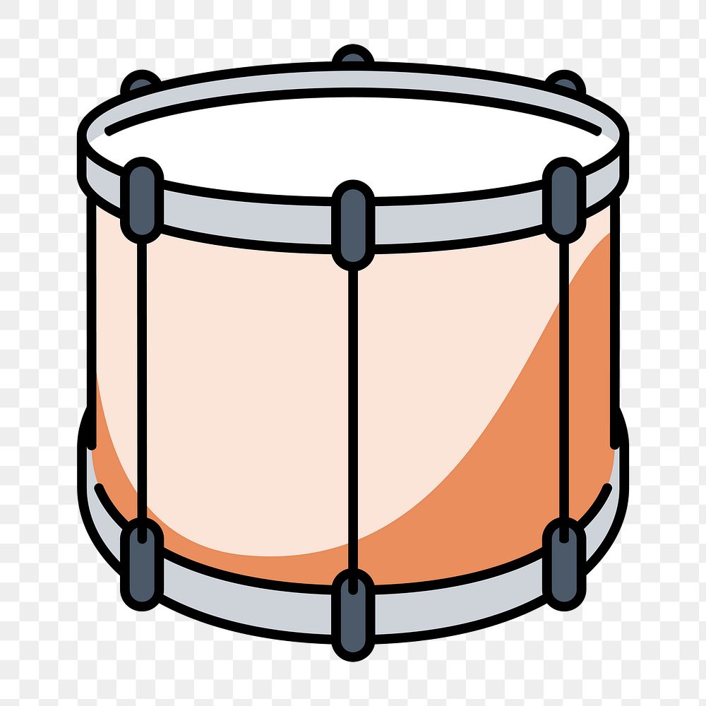 Drum  png clipart illustration, transparent background. Free public domain CC0 image.