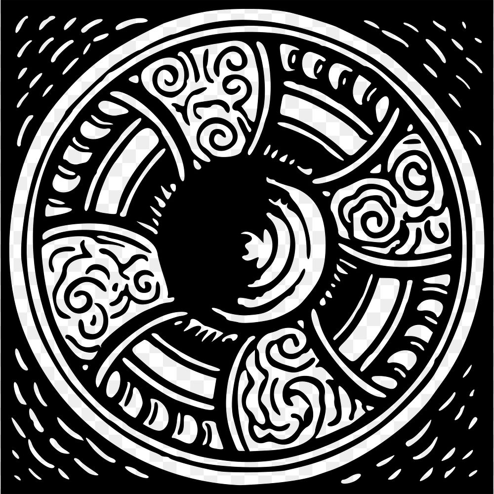 Ancient circle symbol  png clipart illustration, transparent background. Free public domain CC0 image.