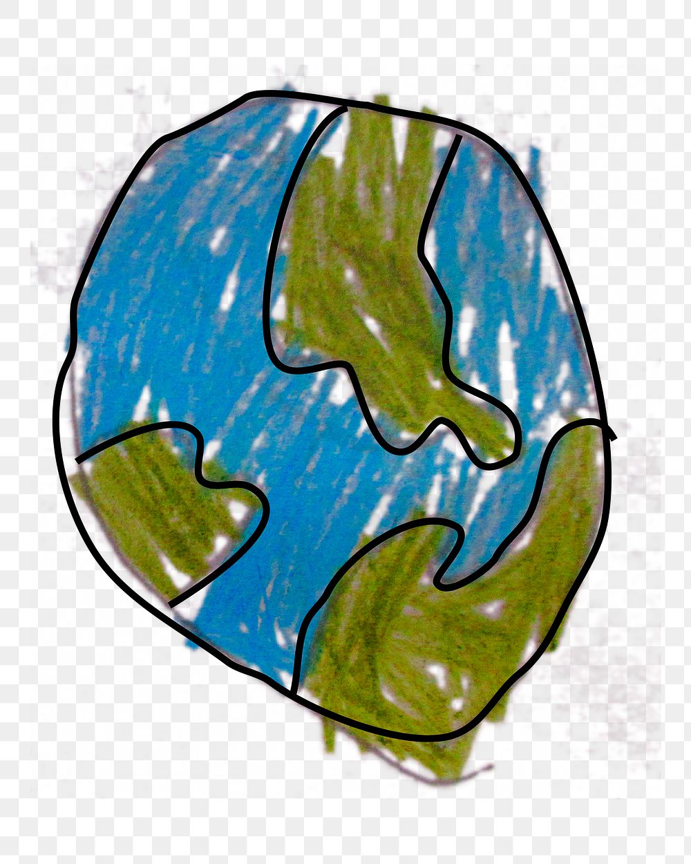 Planet earth png illustration, transparent background. Free public domain CC0 image.