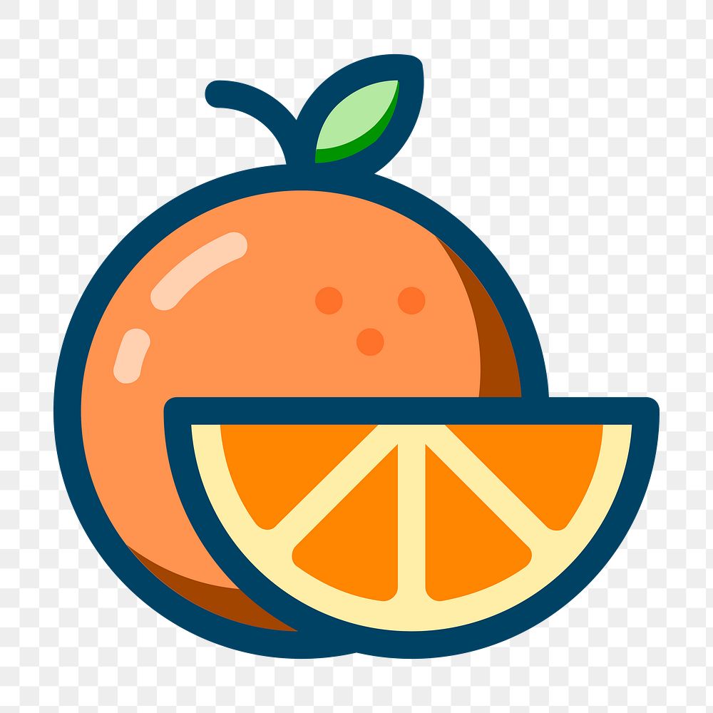 Orange fruit png illustration, transparent background. Free public domain CC0 image.