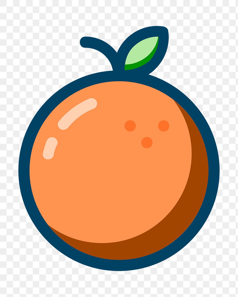 Orange fruit png illustration, transparent background. Free public domain CC0 image.