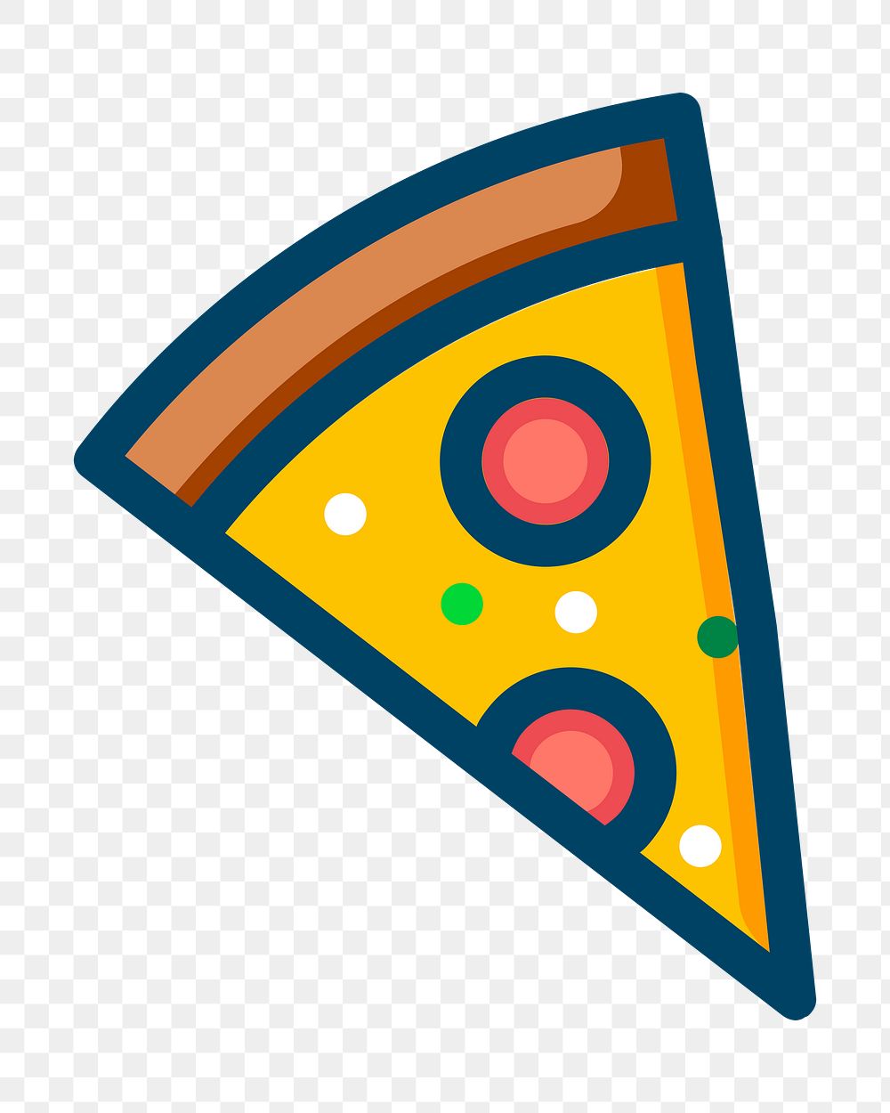 Pizza  png clipart illustration, transparent background. Free public domain CC0 image.