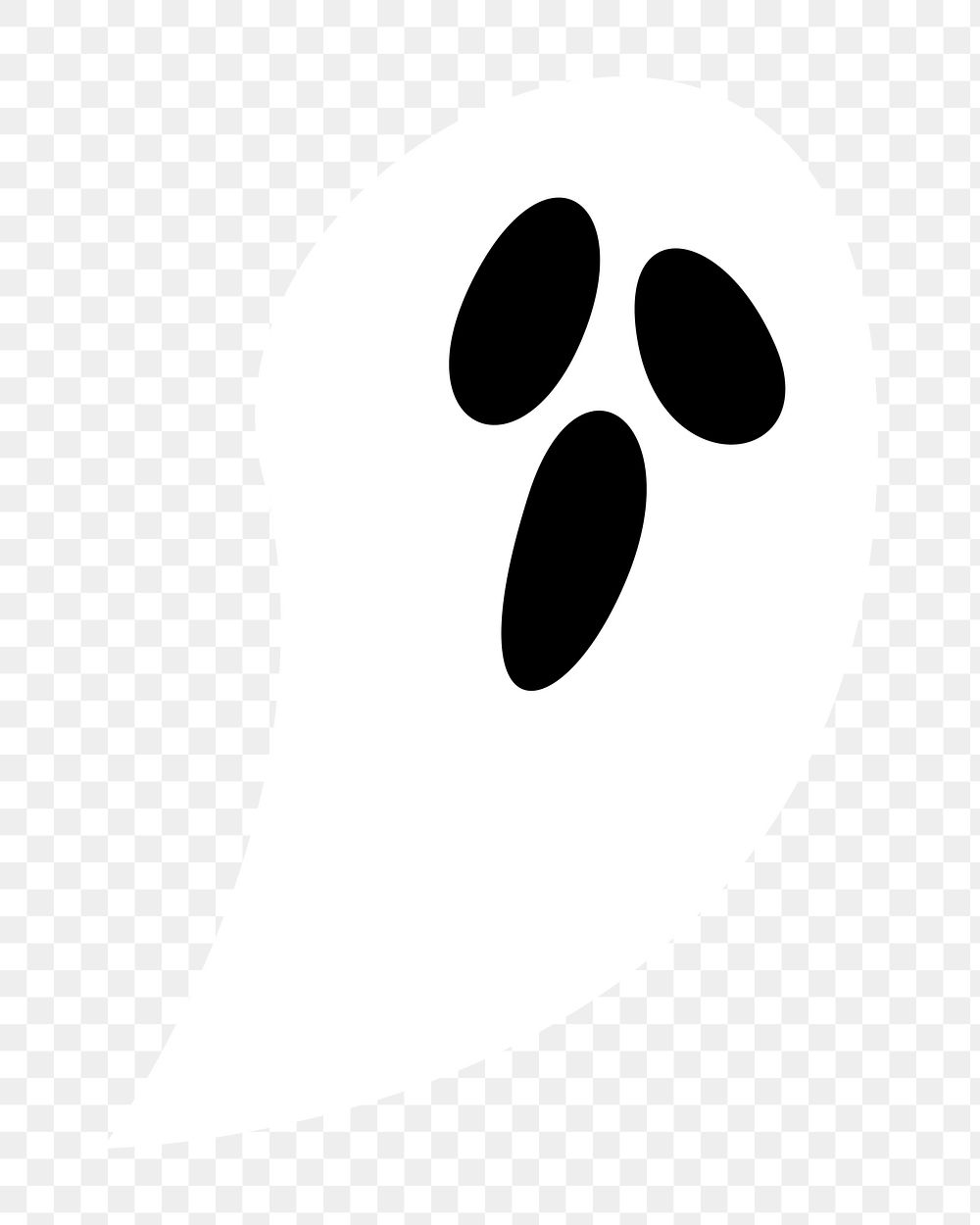 Ghost Halloween png illustration, transparent background. Free public domain CC0 image.