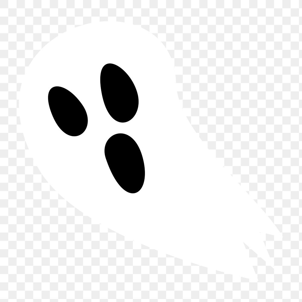 Ghost Halloween png illustration, transparent background. Free public domain CC0 image.