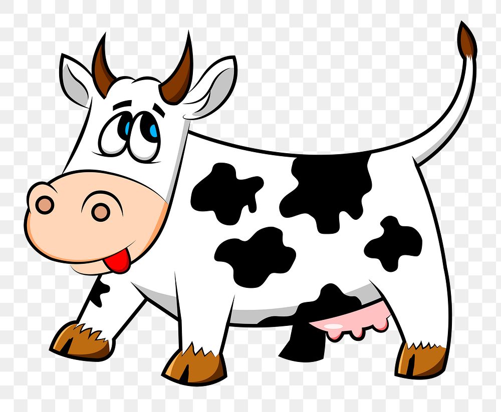 Cow png illustration, transparent background. Free public domain CC0 image.