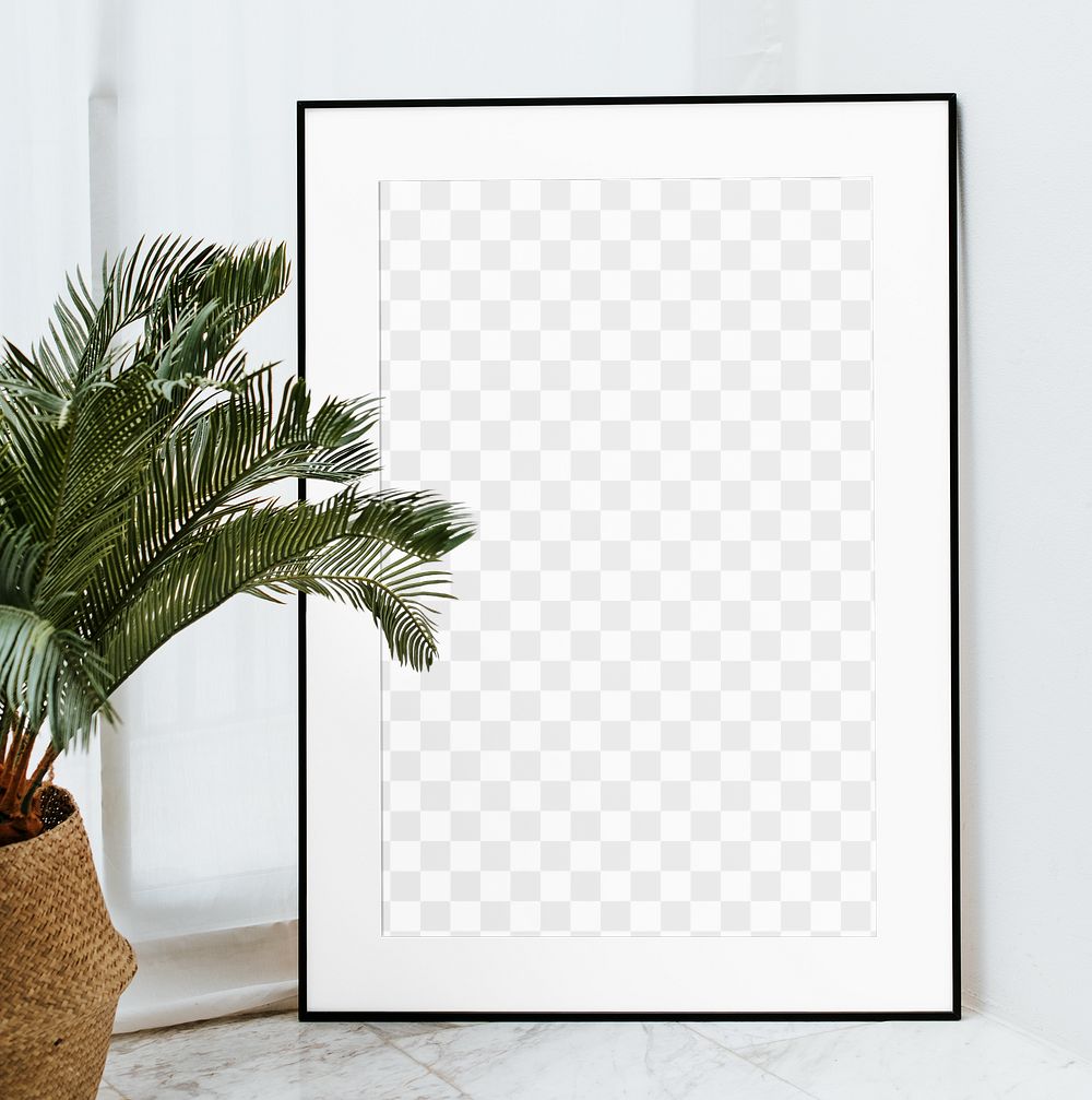 Picture frame mockup, transparent design
