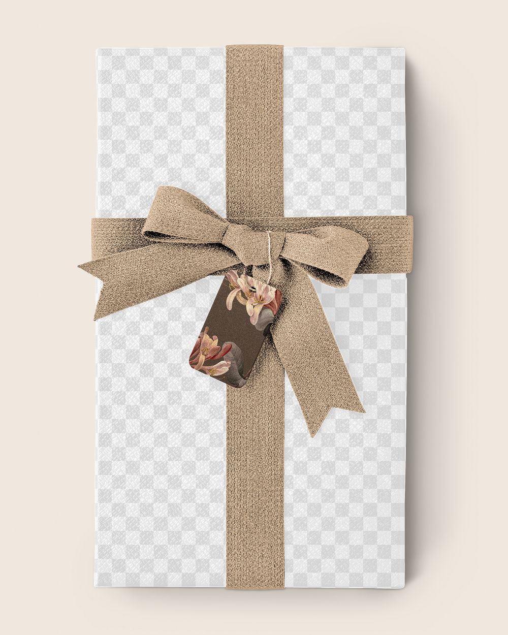 Gift box png transparent mockup