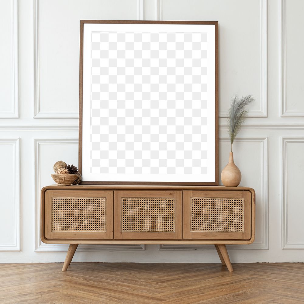 Picture frame png mockup, home decor, transparent design