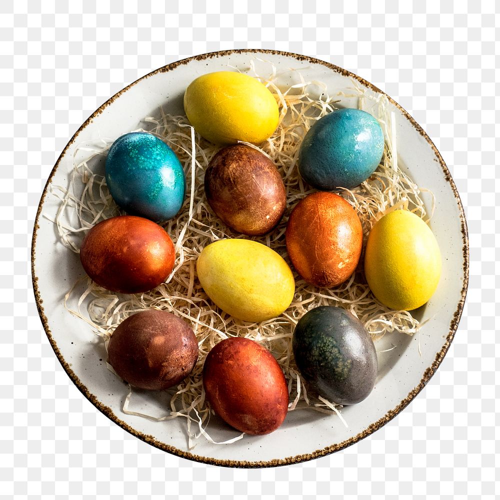 Easter eggs png sticker, transparent background