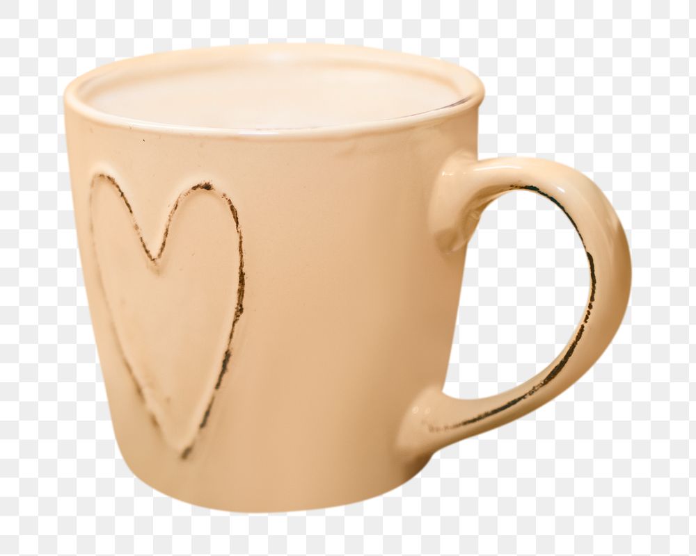 Coffee mug png sticker, transparent background