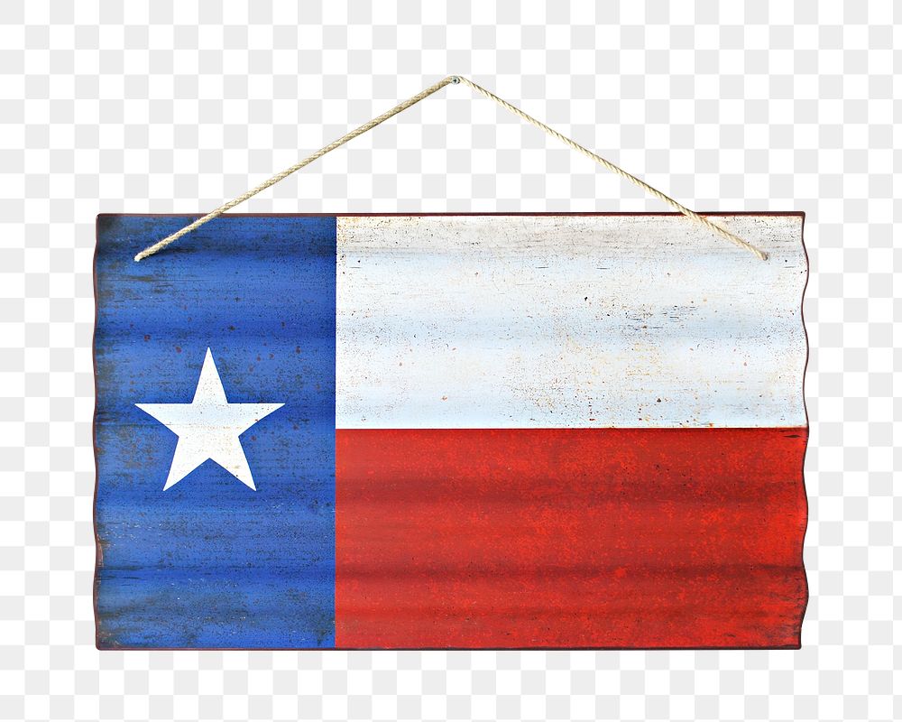 Texas State flag png sticker, transparent background