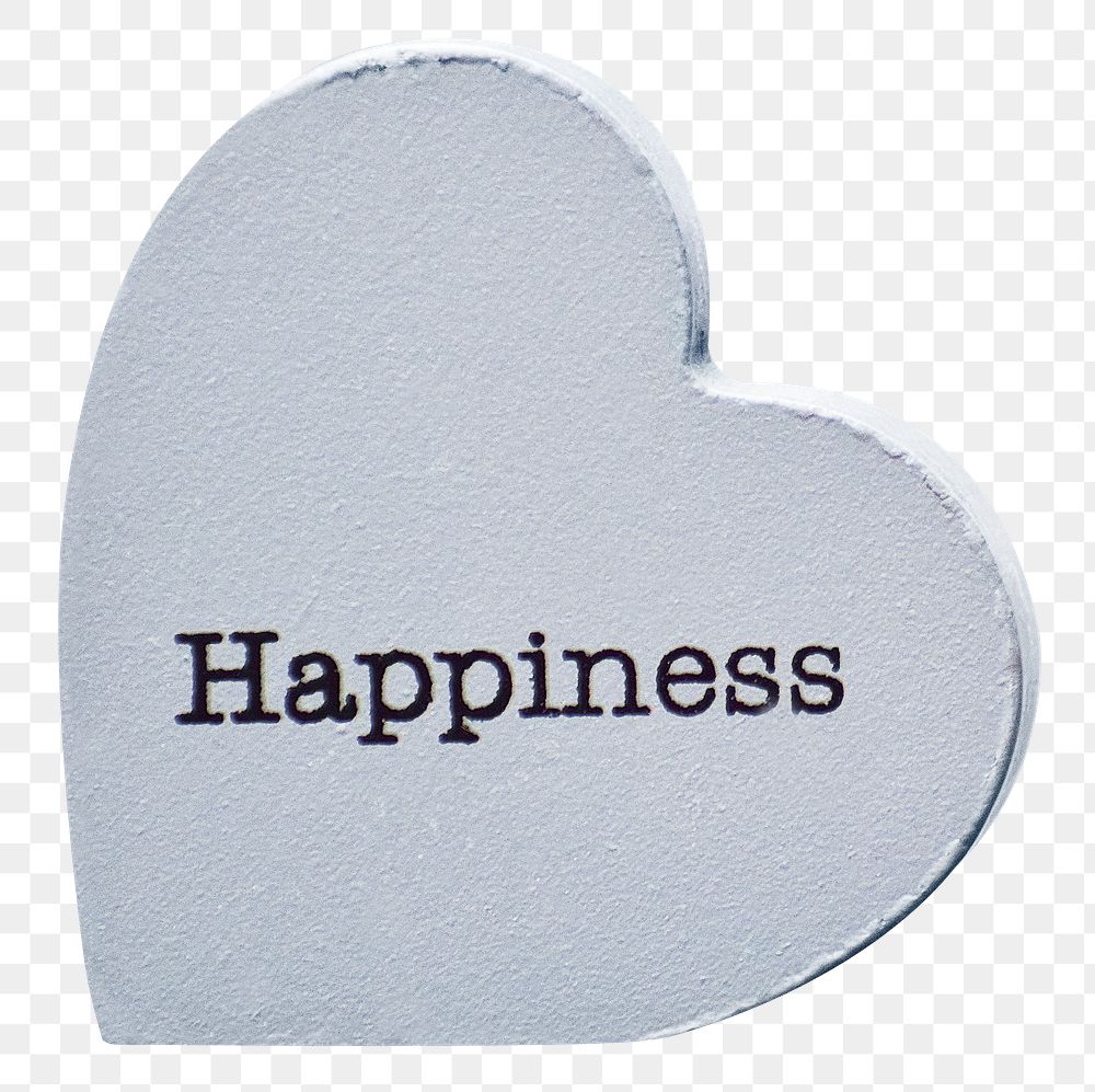 Happiness heart shape png sticker, transparent background